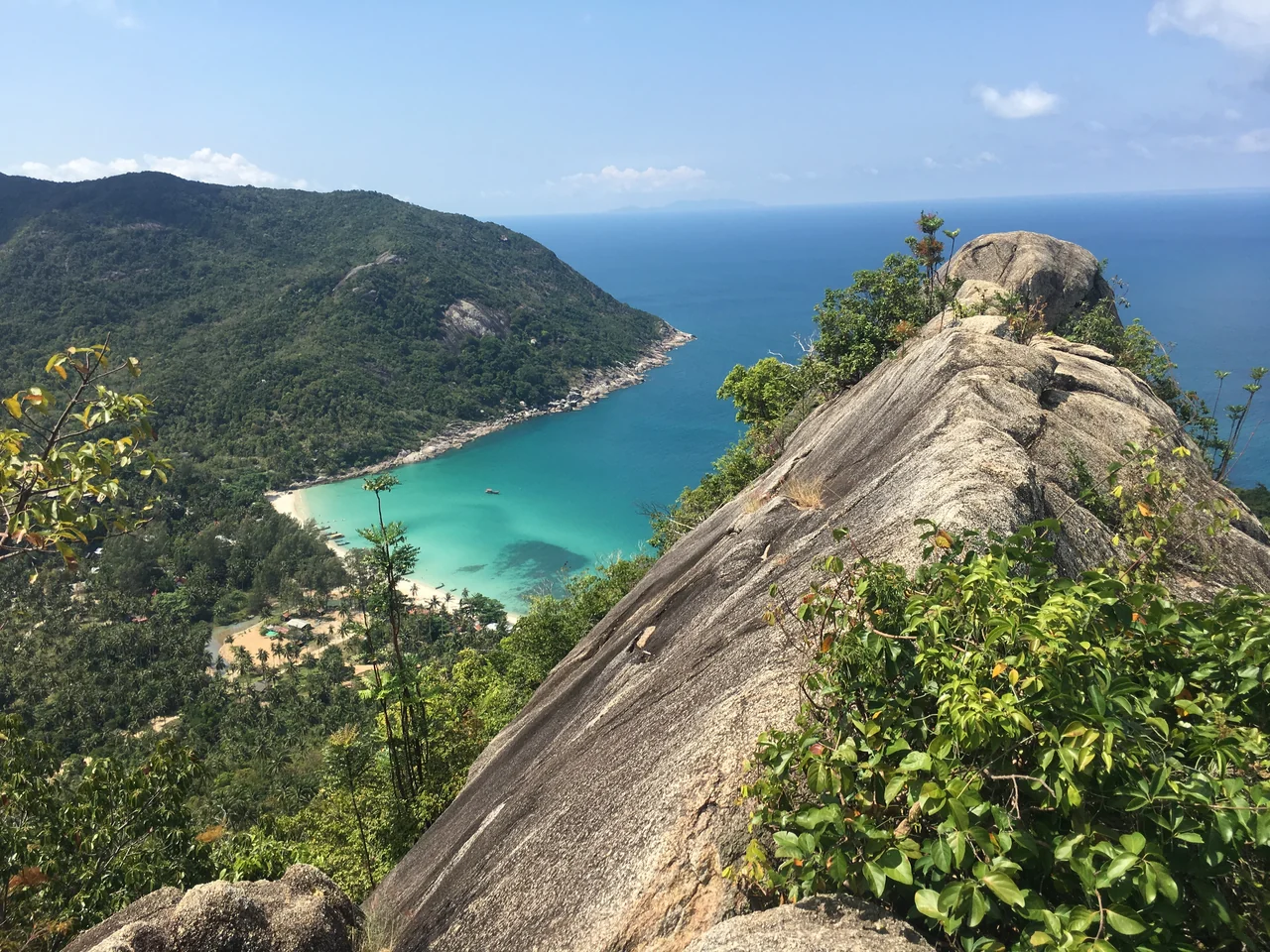 Bottle Beach and forest on Koh Phangan from a viewpoint